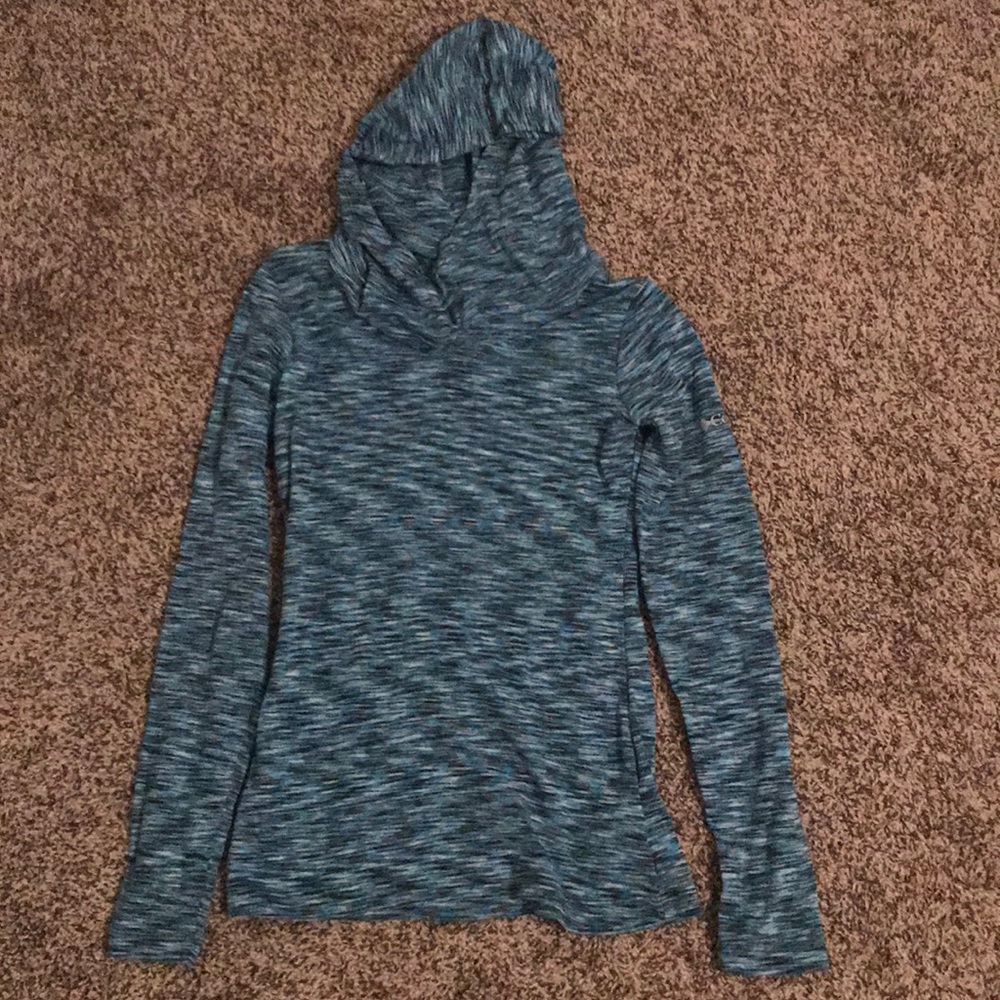 Columbia Womens Blue Space Dye Hoodie XS